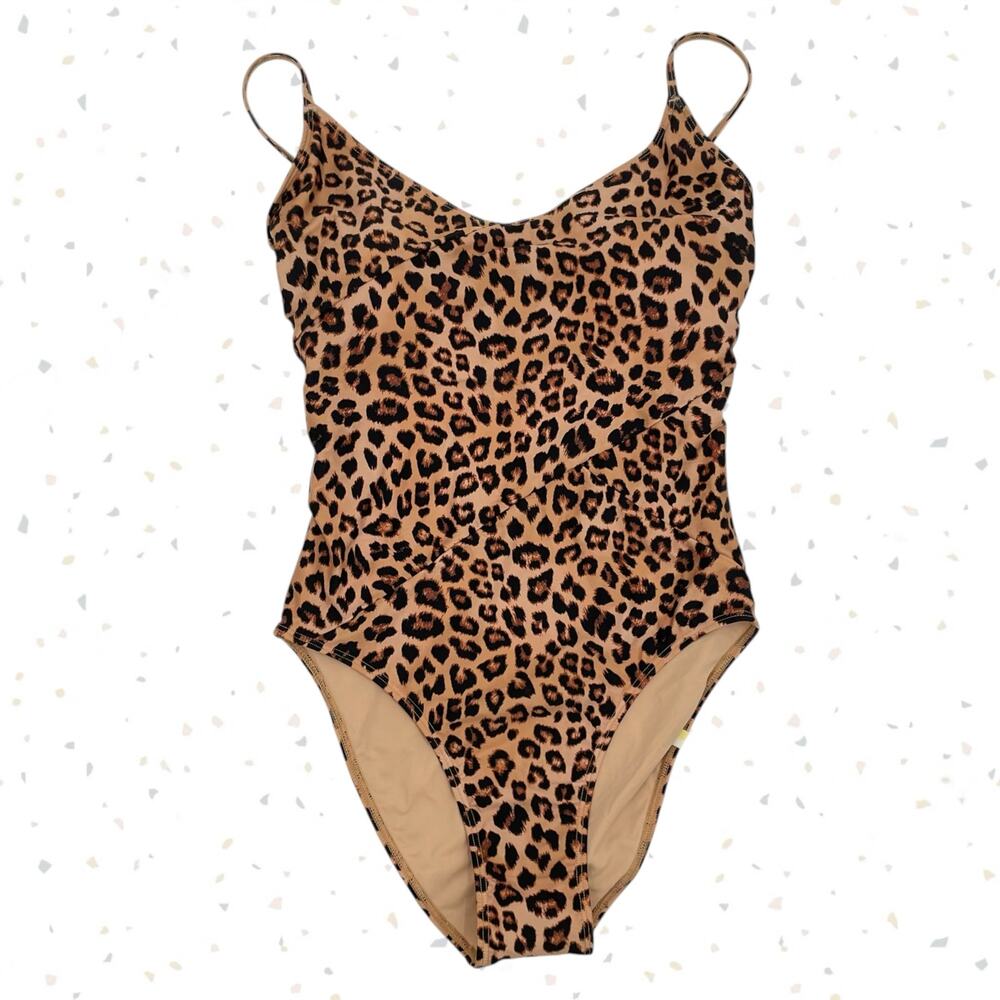 Summersalt Leopard Print One Piece Swimsuit Marina Beach Resort Swim Size 6 NEW